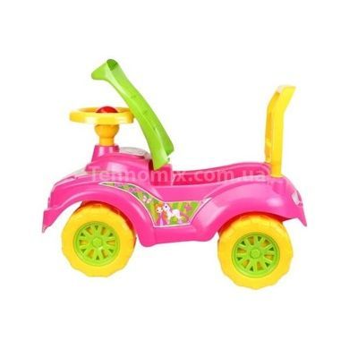 Толокар Принцесса детский четырехколесный Technok Toy 6689 Розовый с желтым