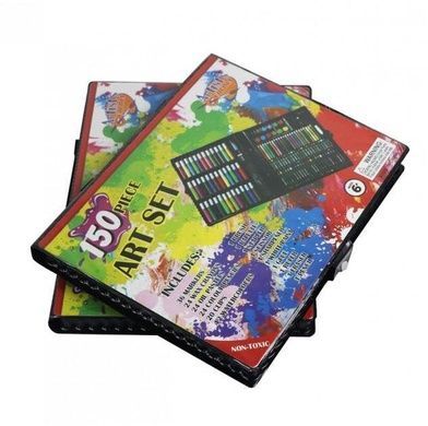 Набір художника для творчості Art Set 150 предметів Чорний + Подарунок Пластилін