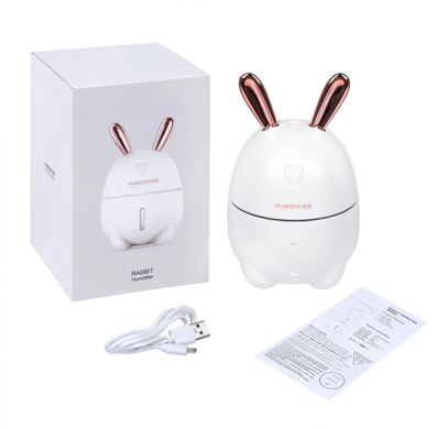 Зволожувач повітря і нічник 2в1 Humidifiers Rabbit Білий