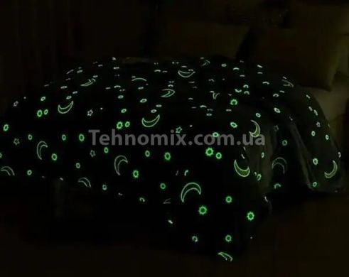 Детское флуоресцентное одеяло Звёзды Magic Blanket 100Х150 Розовое