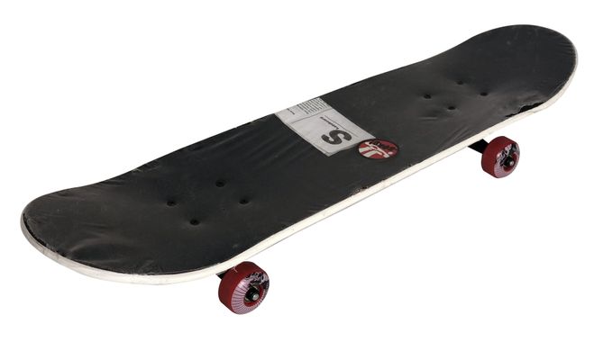 Скейт деревянный 807, наждак, колёса PU Skatebord (Череп)