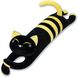Игрушка-подушка черная Кошка Батон в желтую полоску 110см