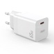 Сетевое зарядное устройство Type-c с кабелем XO CE10 1USB-C PD 65W Fast Charger Белое