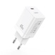 Сетевое зарядное устройство Type-c с кабелем XO CE10 1USB-C PD 65W Fast Charger Белое