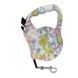 Поводок-рулетка 5м Retractable Dog Leash Белый с цветами