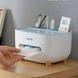 Контейнер для салфеток настольный с органайзером для мелочей Tissue box Белый