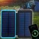 Power Bank із сонячною зарядкою в розкладному чохлі 10000mAh Solar Charger Power Bank Чорний із блакитним