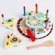 Игрушка Торт на липучке с декором и приборами DIY Bithday cake