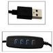 Лампа світлодіодна кругла настільна світло холодний/нейтральний/теплий USB Чорна