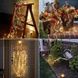 Гирлянда конский хвост роса 20 нитей 5м 1000LED USB Теплый свет