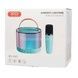 Портативная колонка с микрофоном XO F47 Aurora Atmosphere Light Bluetooth Audio Голубая