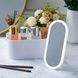 Органайзер для косметики с зеркалом и LED подсветкой 23х10х11.5см Белый