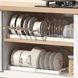 Розсувний органайзер для зберігання кришок від каструль expanding cookware organiser Білий