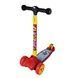 Самокат Scooter Maxi со светящимися колесами, фонариком, складной руль Красный