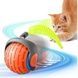 Игрушка для котов интерактивная Мячик с хвостом движущийся Cat toy ball Красный