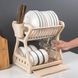 Сушилка для посуды двухъярусная пластиковая Бежева