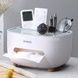 Контейнер для салфеток настольный с органайзером для мелочей Tissue box Белый