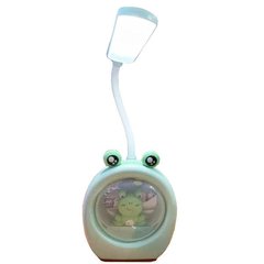LED ночник аккумуляторный зеленый (внутри лягушка)