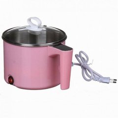 Електрокаструля з функцією чайника. 600Вт, 1.5 літра. Рожева