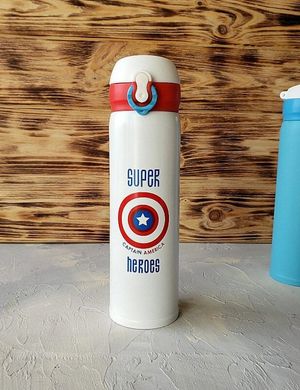 Термос Super Heroes (Капітан Америка) Білий