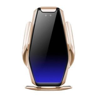 Універсальний тримач для телефону з бездротовою зарядкою Smart Sensor Holder S7 Золото