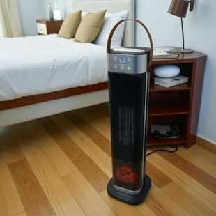 Тепловентилятор напольный башенный с имитацией камина Portable Fan Heater HQ30-300BS Черный