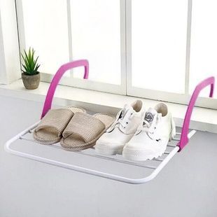 УЦЕНКА!Сушарка для одягу на батарею 4068 см знімна Fold Clothes Shelf УЦ-№-42 Рожева