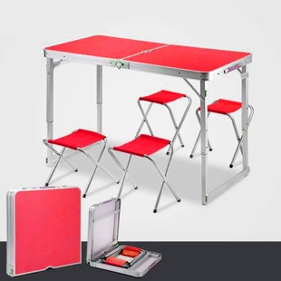 Стіл і стільці для пікніка Folding Table Червоний