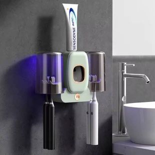 Тримач настінний для зубних щіток +2 чашки TOOTHBRUSH HOLDER Зелений