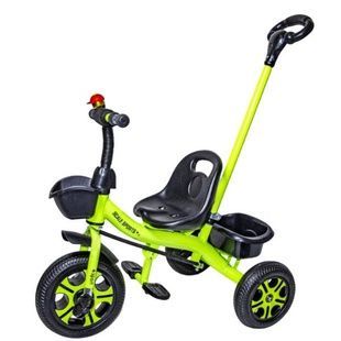 Велосипед детский трехколесный с родительской ручкой Scale Sports Зеленый