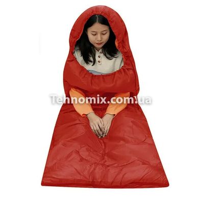 Спальний мішок, туристичний з односторонньою блискавкою (А11) 190 х 70см Червоний