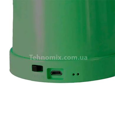 Настольная лампа с подставкой для телефона с USB зарядкой и АКБ Зеленая