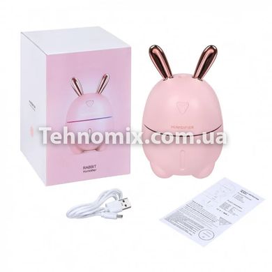 Зволожувач повітря і нічник 2в1 Humidifiers Rabbit Рожевий