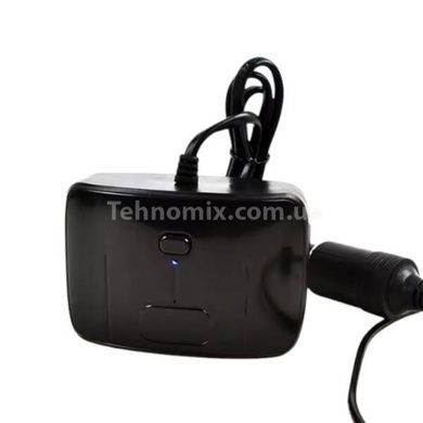 Автомобільний трійник-подовжувач у прикурювач Olesson 1635 2USB 12V/24V Чорний