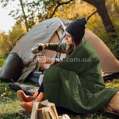 Одеяло походное трекинговое теплоизоляционное AND-8-AND-9 Зеленое