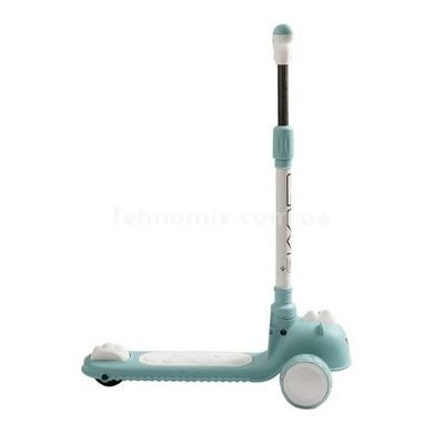 Самокат триколісний з музикою та підсвічуванням Skyper SC-56309 Блакитний з білим
