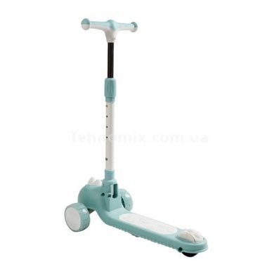 Самокат триколісний з музикою та підсвічуванням Skyper SC-56309 Блакитний з білим