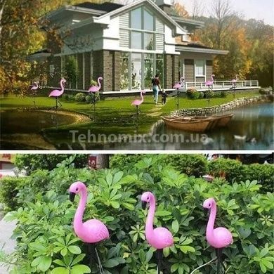 Декор садовый Фламинго 3шт светящиеся на солнечной панели FLAMINGO OUTDOOR SUPERLED Розовые