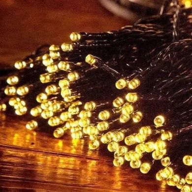 Гирлянда тёплый цвет с солнечной панелью 10м 100led SFK-16