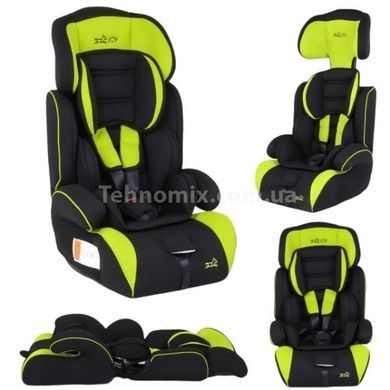 Автокресло универсальное G 4530 вес ребенка от 9-36 кг Joy Чёрное с салатовым