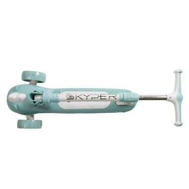Самокат триколісний з музикою та підсвічуванням Skyper SC-56309 Блакитний з білим