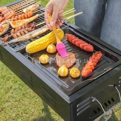 Мангал складаний 30*66*60см +решітка, деко, щипці BARBECUE CA-03-1 Чорний