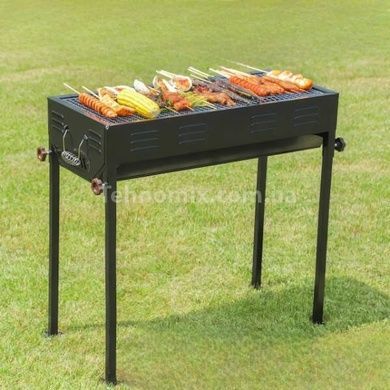 Мангал складаний 30*66*60см +решітка, деко, щипці BARBECUE CA-03-1 Чорний