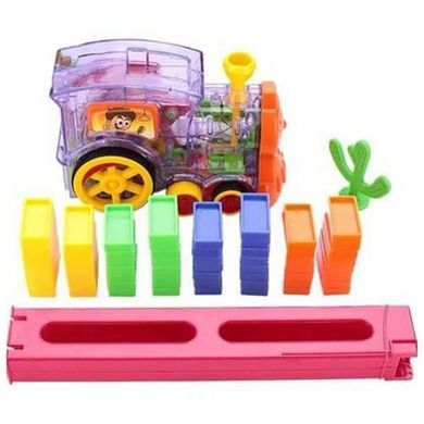 Детская игрушка музыкальный паровозик с домино DOMINO Happy Truck