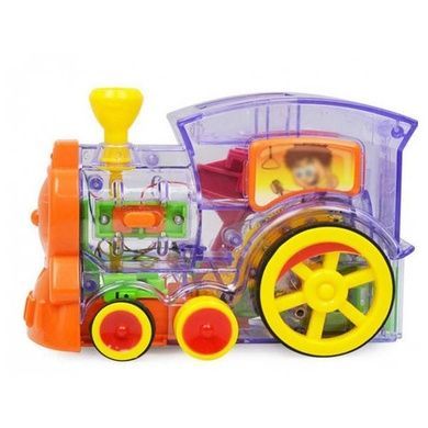 Детская игрушка музыкальный паровозик с домино DOMINO Happy Truck