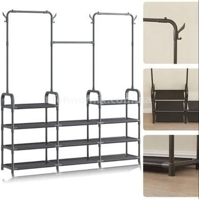Стойка-вешалка для одежды и обуви Multi functional coat rack AND 9130-4 Черная