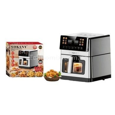 Аэрофритюрница 10л 2200Вт 80&deg;C &ndash; 200&deg;C Sokany SK-10113 Черная с серым