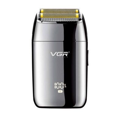 Электробритва влагостойкая с LED-дисплеем VGR V-399 SILVER Серая