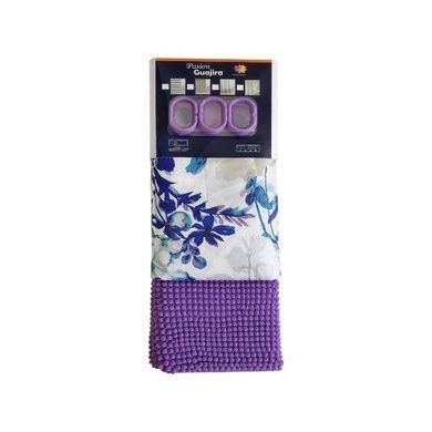 Комплект для ванной 2в1 шторка для душа 180*180см + коврик 40*60см Shower curtain W-6 Фиолетовый