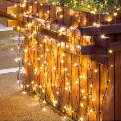 Гирлянда тёплый цвет с солнечной панелью 10м 100led SFK-16
